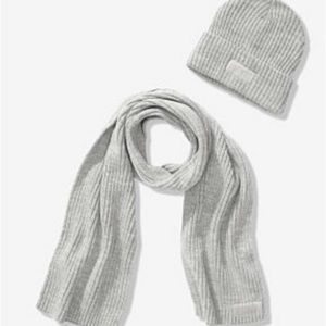 Victoria’s Secret Pink Grey Beanie and Scarf Set